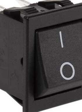 Arcolectric C1350ABAAB船型开关, 双刀单掷16A125V黑色