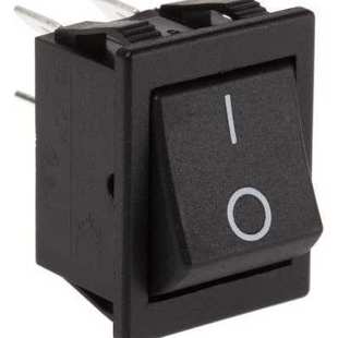 Arcolectric C1350ABAAB船型开关, 双刀单掷16A125V黑色