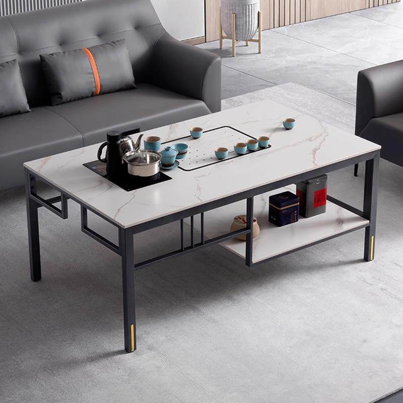 茶几办公室泡茶一体带茶台烧水壶全自动客厅岩板功夫茶几茶盘套装