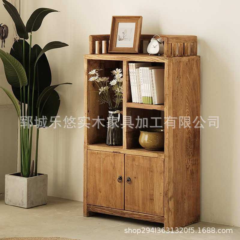 老榆木复古落地书柜实木新中式简约展示柜家用多层陈列柜置物架,模玩/动漫/周边/娃圈三坑/桌游,模型制作工具/辅料耗材,淘宝优惠券,粉丝福利购,淘宝优惠卷