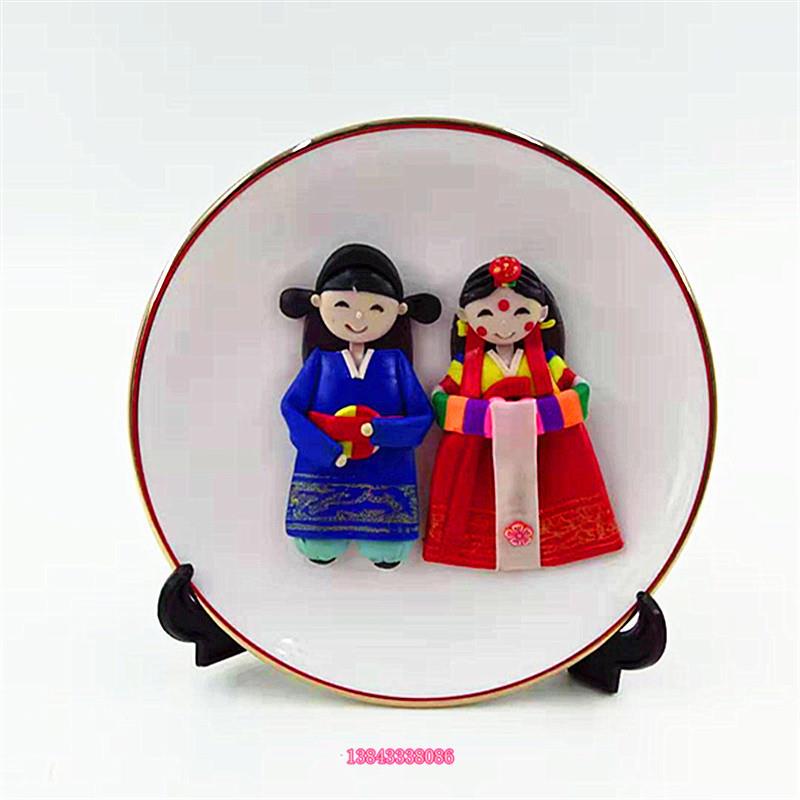 家居装修装饰品韩国工艺品纪念品可爱人偶娃娃旅游纪念品礼品摆件