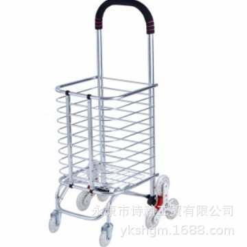 厂家 加粗款铝合金可折叠便携式可移动超市购物车买菜车可爬楼