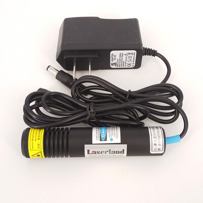 22*100 405nm蓝紫光激光器 100mW 5VDC 点状激光模组玻璃镜片
