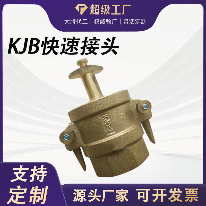 黄铜KJB快速接头 1寸 2寸液氨液化气接头 槽车螺纹双头快接