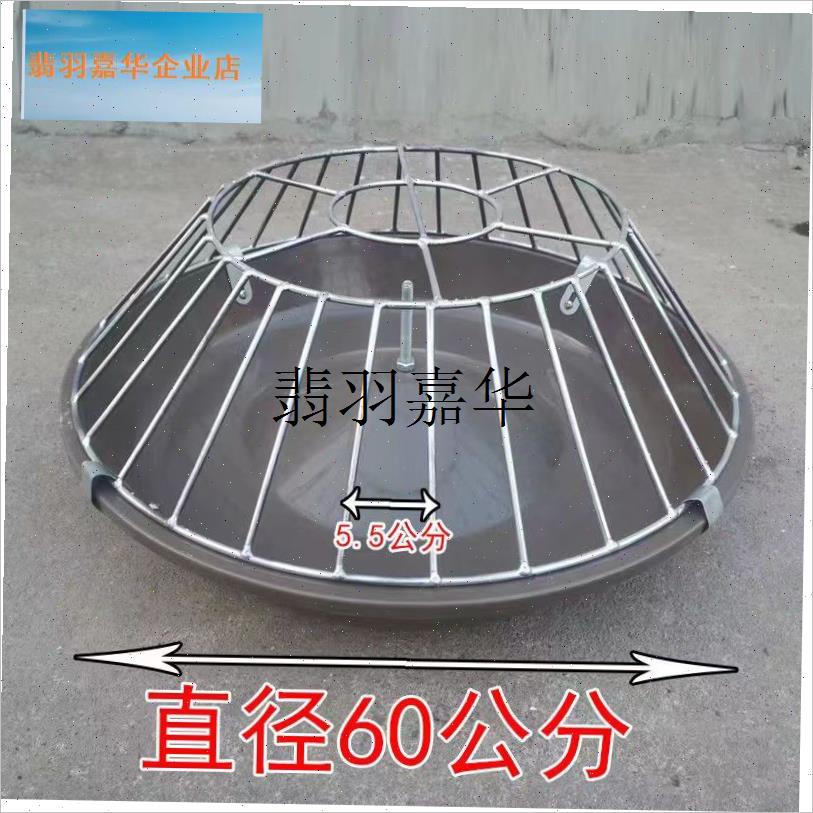 鸡食槽鸭鹅料槽散养家q用神器不锈钢鸡槽圆形长方形鸡鸭鹅喂食器,