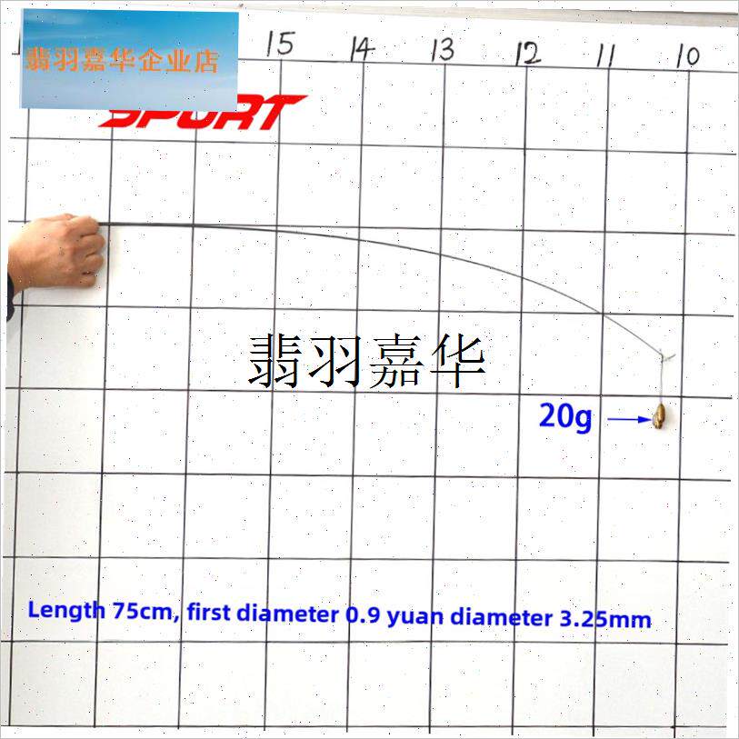 巴顿固体碳引诱杆尖端61Cm100CFm台式鱼竿岩石杆材料杆胚组装修,