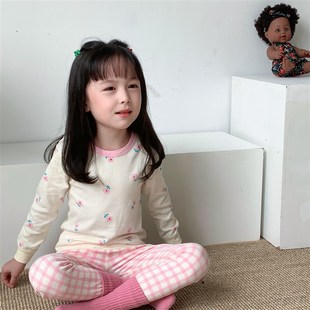 两件套 儿童内衣套组纯棉无骨男童女童秋冬睡衣宝宝A类秋衣Y卫生裤