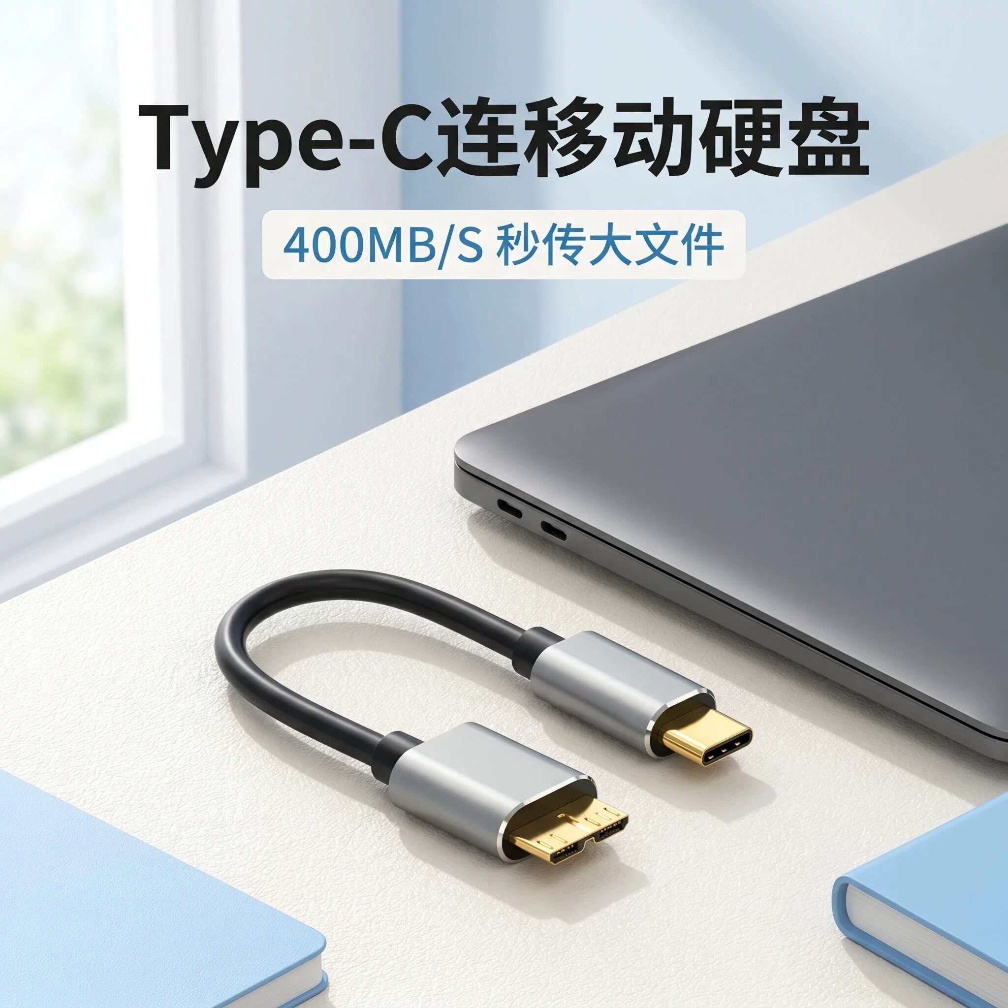 移动硬盘数据线typec转microusb