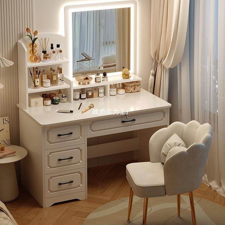 梳妆台卧室简约现代2025新款化妆台镜子主卧化妆柜化妆桌出租房用,特色手工艺,其他特色工艺品,淘宝优惠券,粉丝福利购,淘宝优惠卷