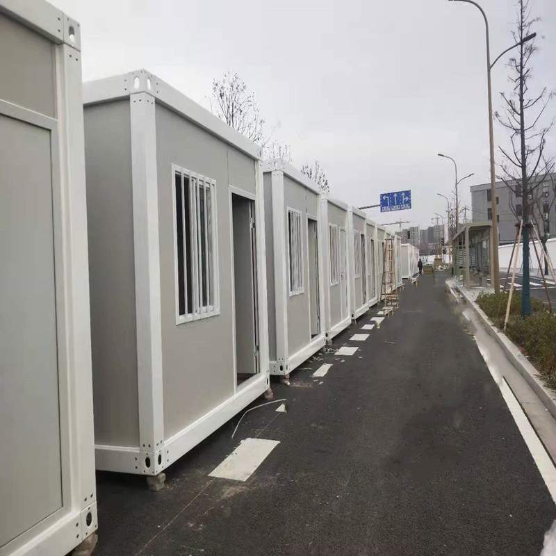 新款集装箱活动房临时打包箱工地住人防火箱式快拼房办公室建造