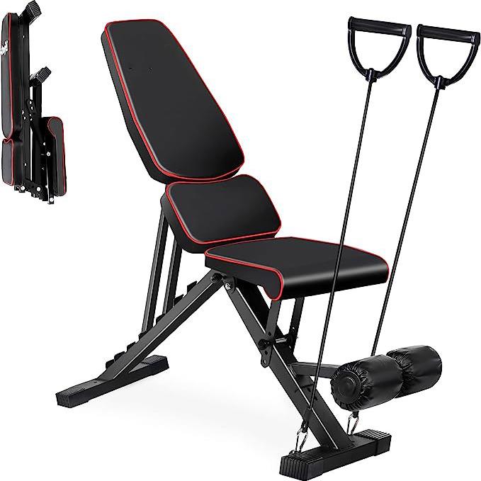 哑铃凳家用健身椅卧推仰卧起坐辅助器材男杠铃飞鸟折叠多功能凳子