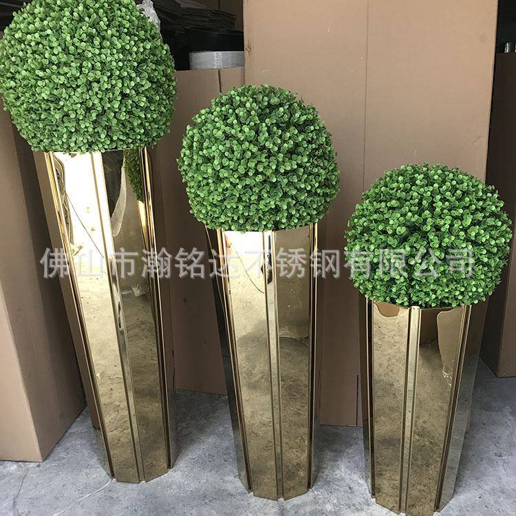 不锈钢花盆花瓶园林景观花器花箱专业生产景观装饰