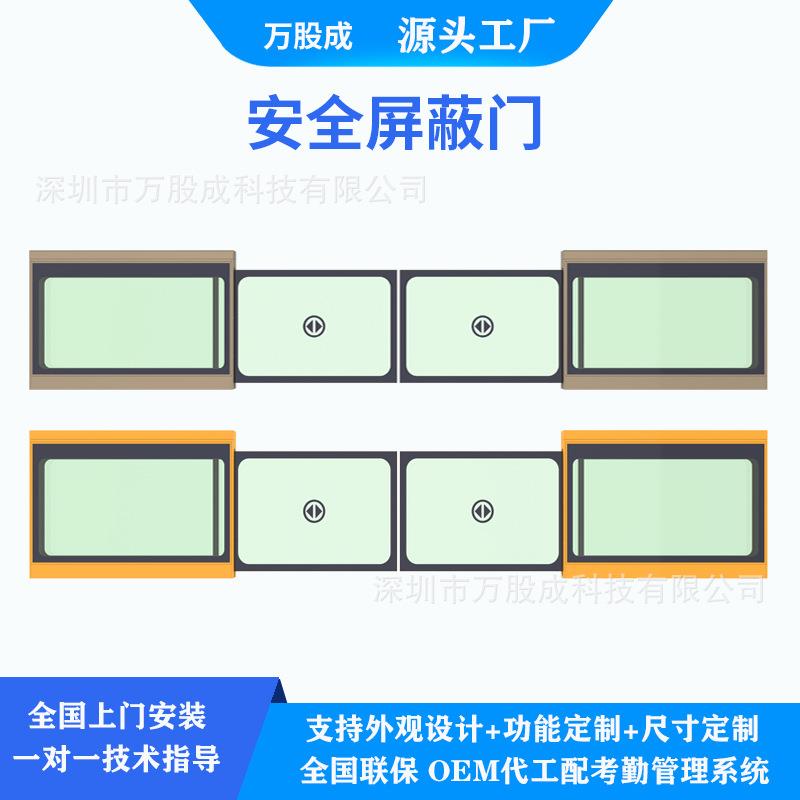 公交站台感应平移自动门防夹防撞安全屏蔽门公交站专用智能闸机