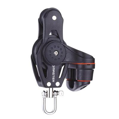 40毫米轮径6毫米线径单轮/旋转/卸扣/夹绳帆船滚珠滑轮BB-0421F