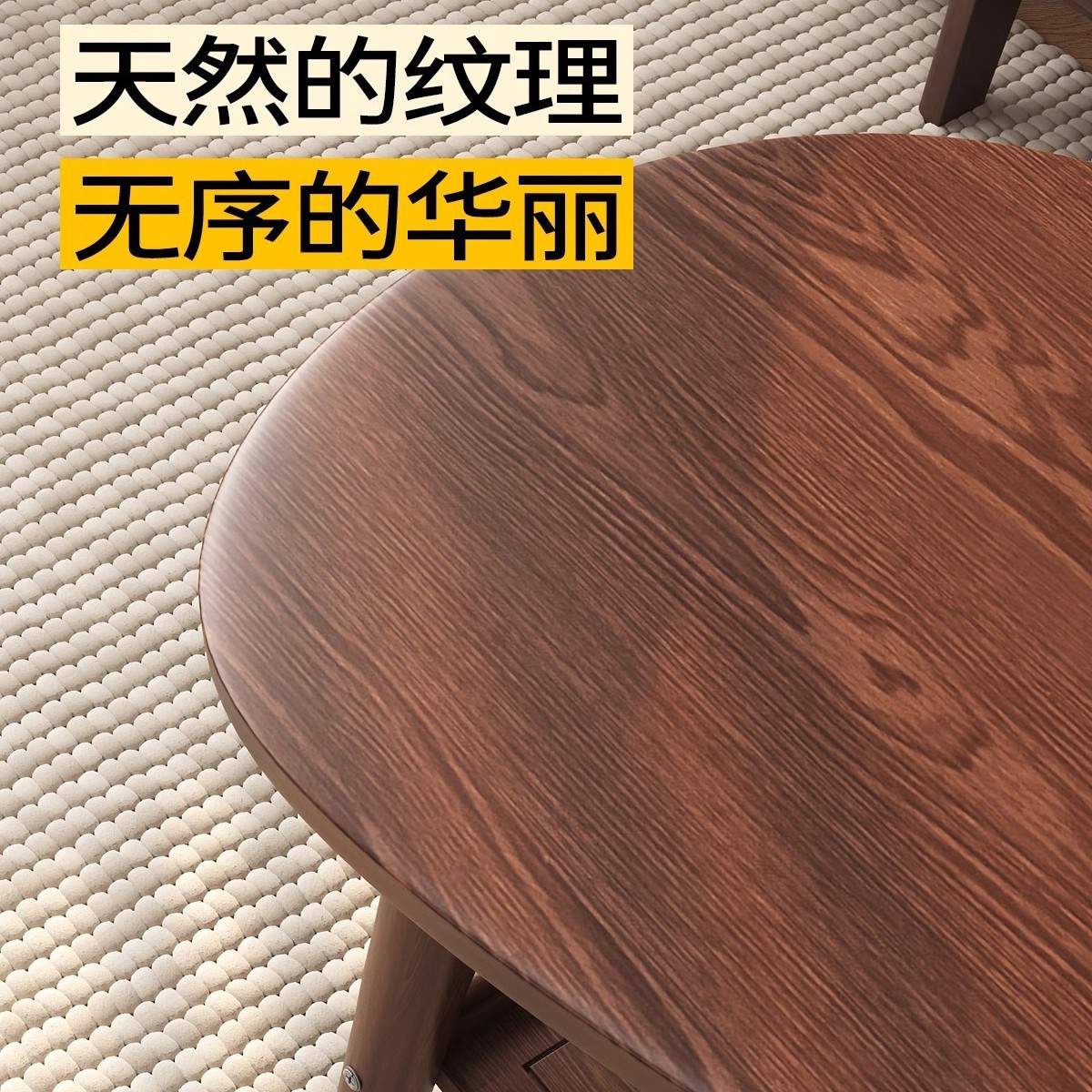 全实木小户型茶水桌客厅家用新款双层带抽屉轻奢简约小茶桌茶台