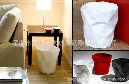创意垃圾桶玻璃钢厨房客厅办公室广场园林垃圾桶雕塑摆件简约现代