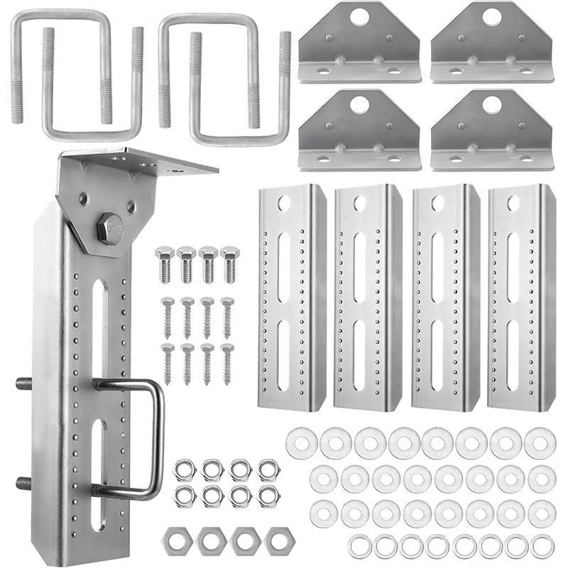 船拖车横梁船拖车双层支架,4PCS8“镀锌旋转上铺支架套件