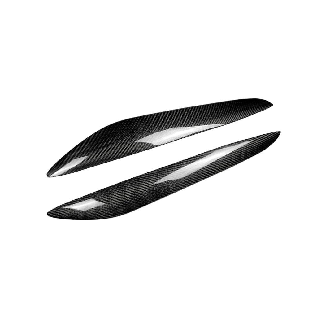 适用马自达3M3星骋2010-13灯眉碳纤维汽车前大灯眉睫毛改装装饰