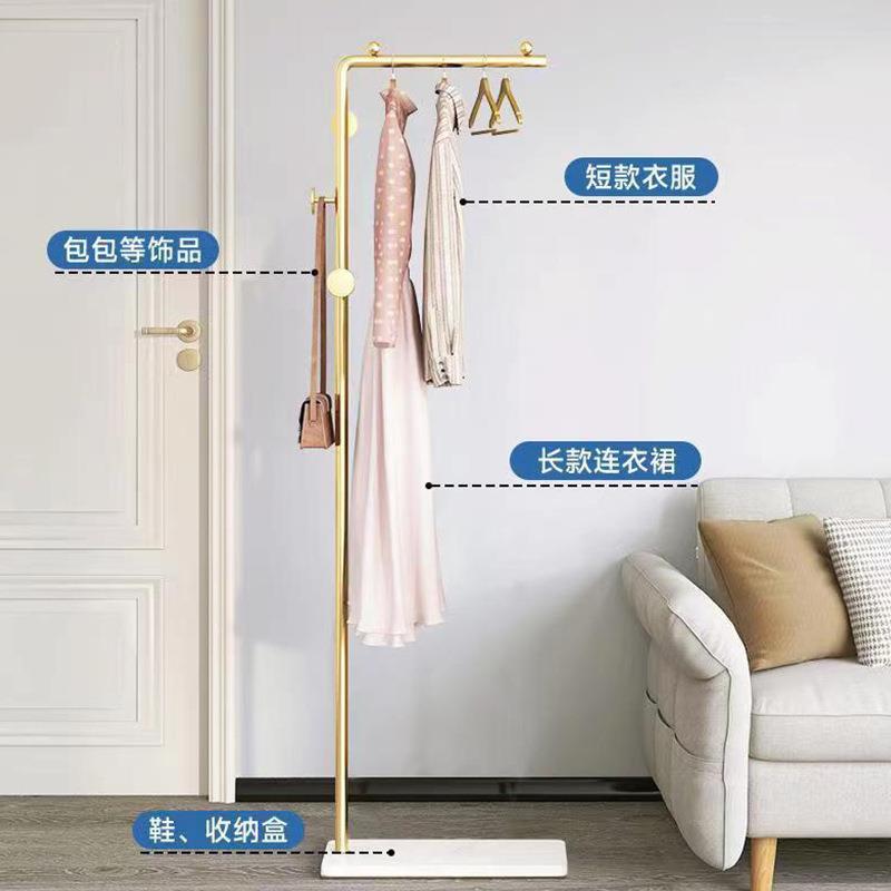 小型衣杆挂衣架落地卧室简易衣架子不占地家用室内房间衣服衣帽架
