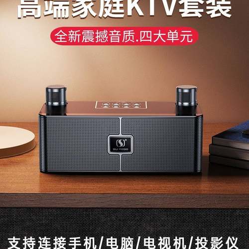 家庭ktv话筒音响一体机点歌卡拉OK家用唱歌电视K歌套装无线麦克风