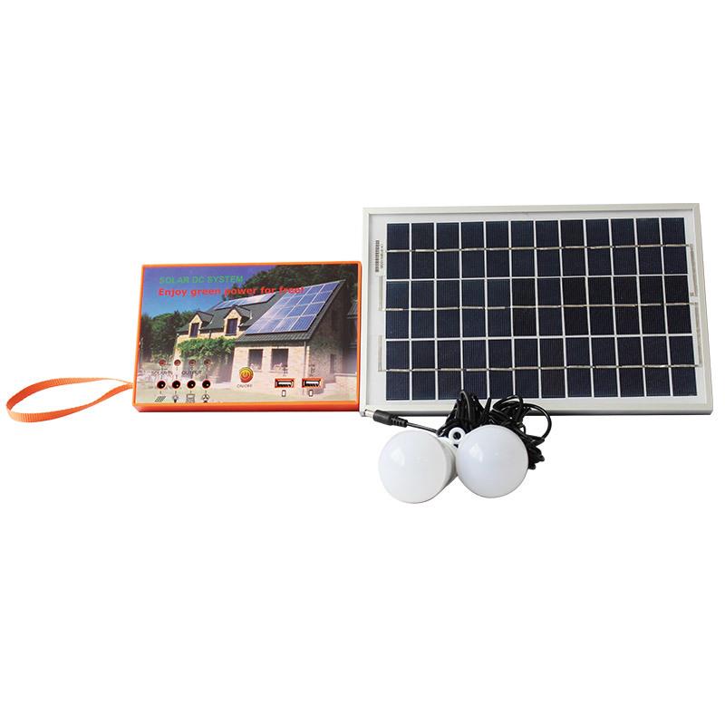 6W12V便携式太阳能发电小系统 发电机整套家用户外应急照明电源