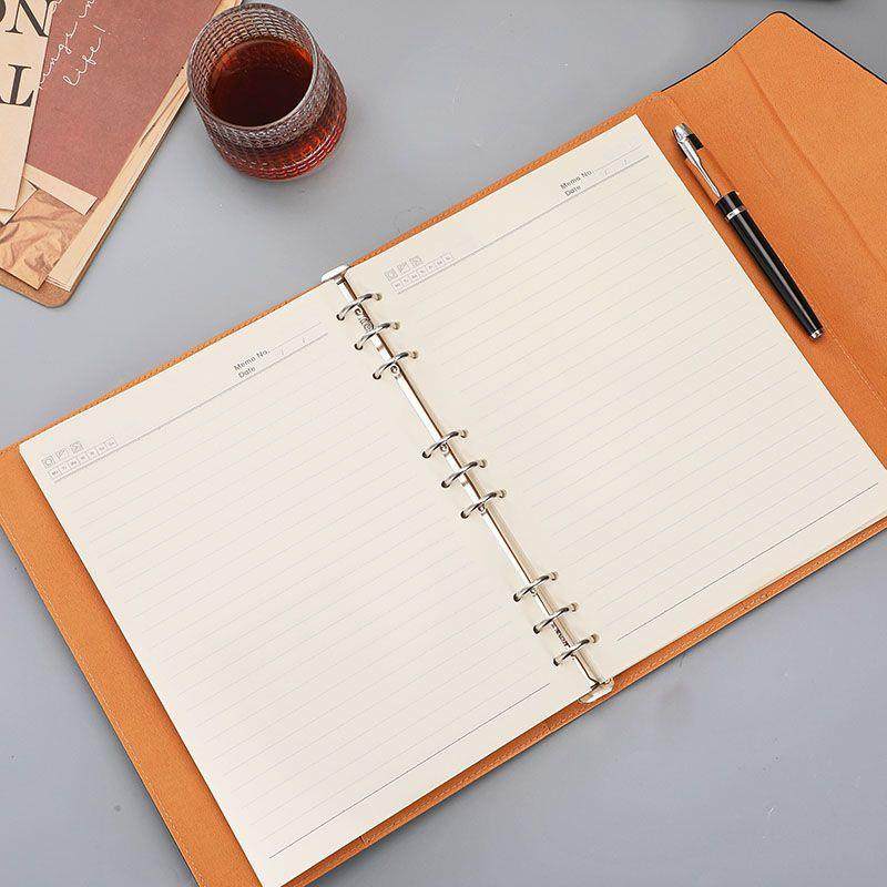 B5活页密码本多功能带锁文件夹高级商务办公记事本加密合同资料夹