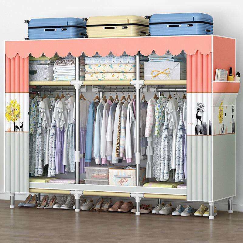 衣柜家用卧室布衣柜简易组装全钢管加粗加厚衣橱出租房用收纳柜子,农机/农具/农膜,播种栽苗器/地膜机,淘宝优惠券,粉丝福利购,淘宝优惠卷