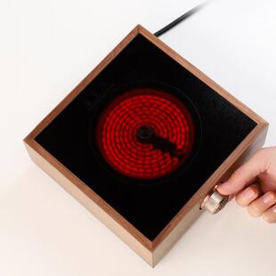 翊博黑胡桃实木电陶炉煮茶器迷你茶炉不挑壶煮茶电热炉泡茶炉小型