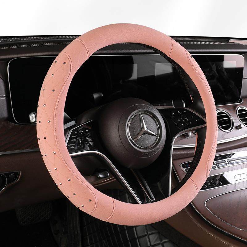 新款铆钉翻毛皮按摩方向盘套汽车夏季防滑吸汗透气男女可爱跨境,农机/农具/农膜,播种栽苗器/地膜机,淘宝优惠券,粉丝福利购,淘宝优惠卷