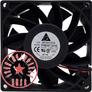 原装台达 FFB0912EHE12V 1.5A 9CM 9038 大风量机箱暴力散热风扇