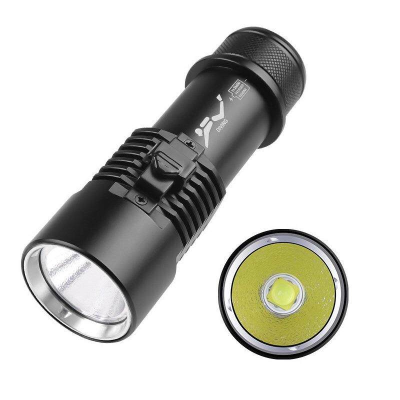 跨境潜水P70高亮L2双光源 T6白黄蓝三光源磁控开关专业潜水手电筒