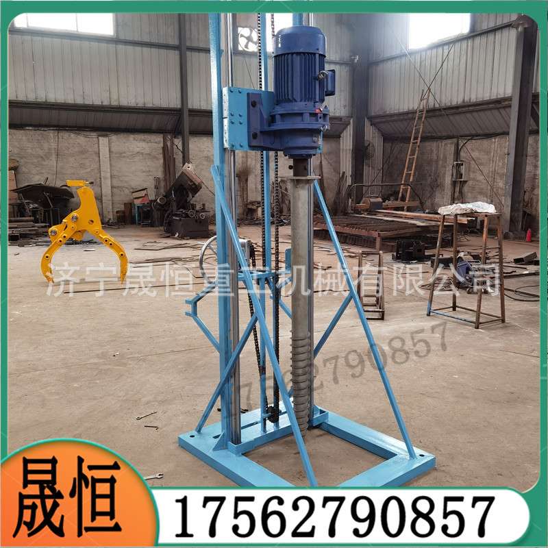 电动支架钻孔机管桩掏土机房屋地基打桩光伏支架钻坑机挖孔桩打眼