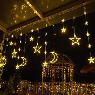 室外太阳能户外灯家用庭院灯新型星月氛围景观led防水防晒灯带