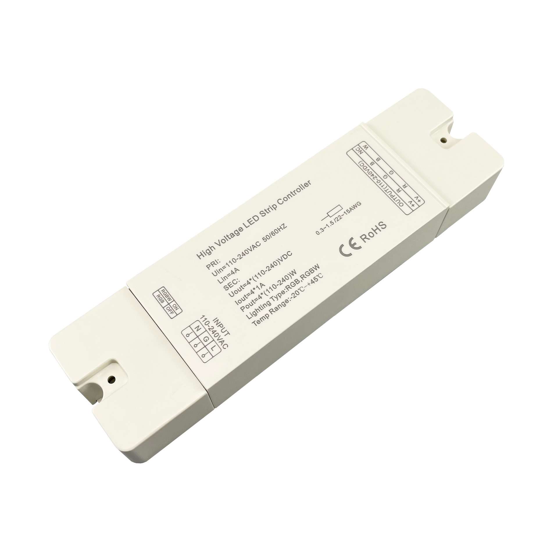 2.4GHz无线同步高压灯带控制器 2合1一体RGB RGBW 110-240v