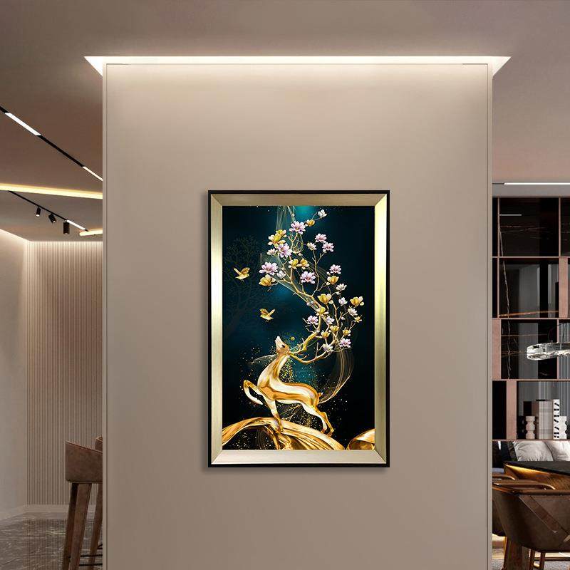 感应壁画灯玄关走廊楼梯间三色变光接线壁灯客厅卧室新款壁灯画灯