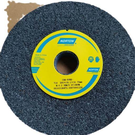 诺顿砂轮黑碳化硅黑色诺顿大气孔砂轮C46K400*40*203,磨胶棍铜铝
