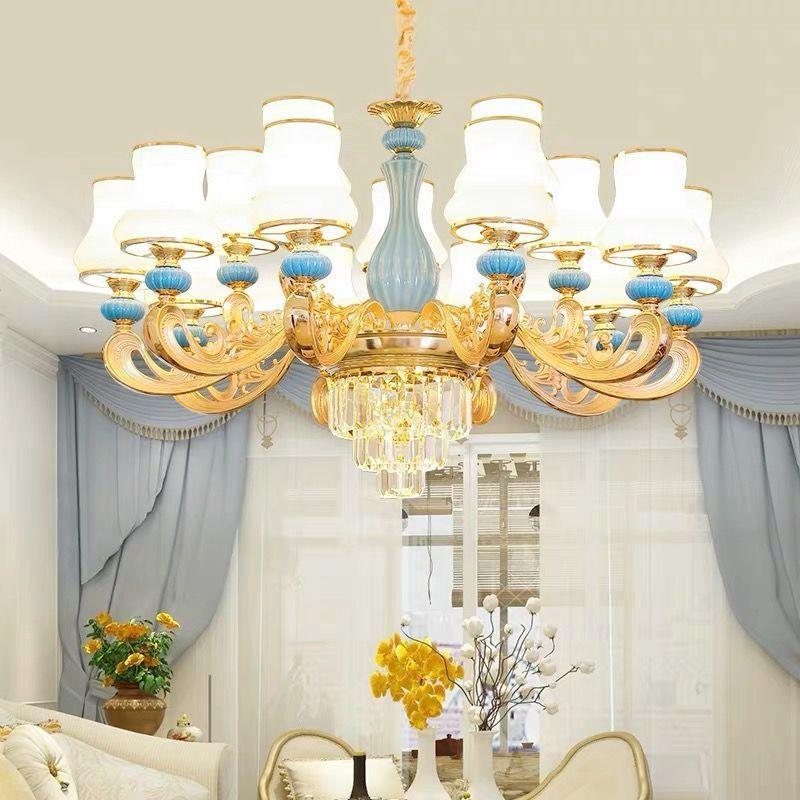 2024新款欧式吊灯客厅灯具简约现代奢华大气家用卧室餐厅水晶吊灯