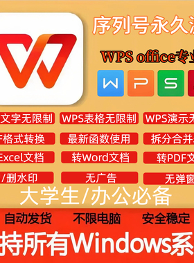 WPS2025专业企业版永久系列号激活使用wordpdf编辑格式转换vba宏
