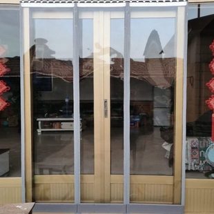 pvc防风吸外磁吸隔断帘空调门帘自保温家用磁性塑料透明软 门四季