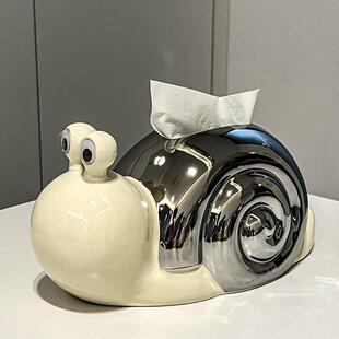 饰品餐桌餐巾纸抽盒 纸巾盒客厅创意可爱桌面家用高级感茶几摆件装