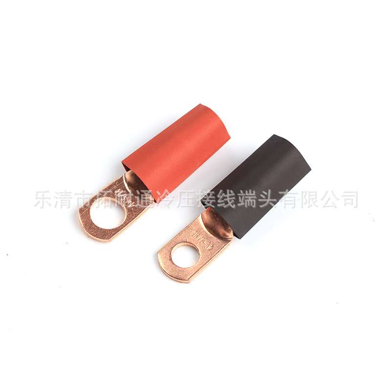 美规铜鼻子80pcs盒装环形端子接线片 sc系列窥口铜接线端子热缩管