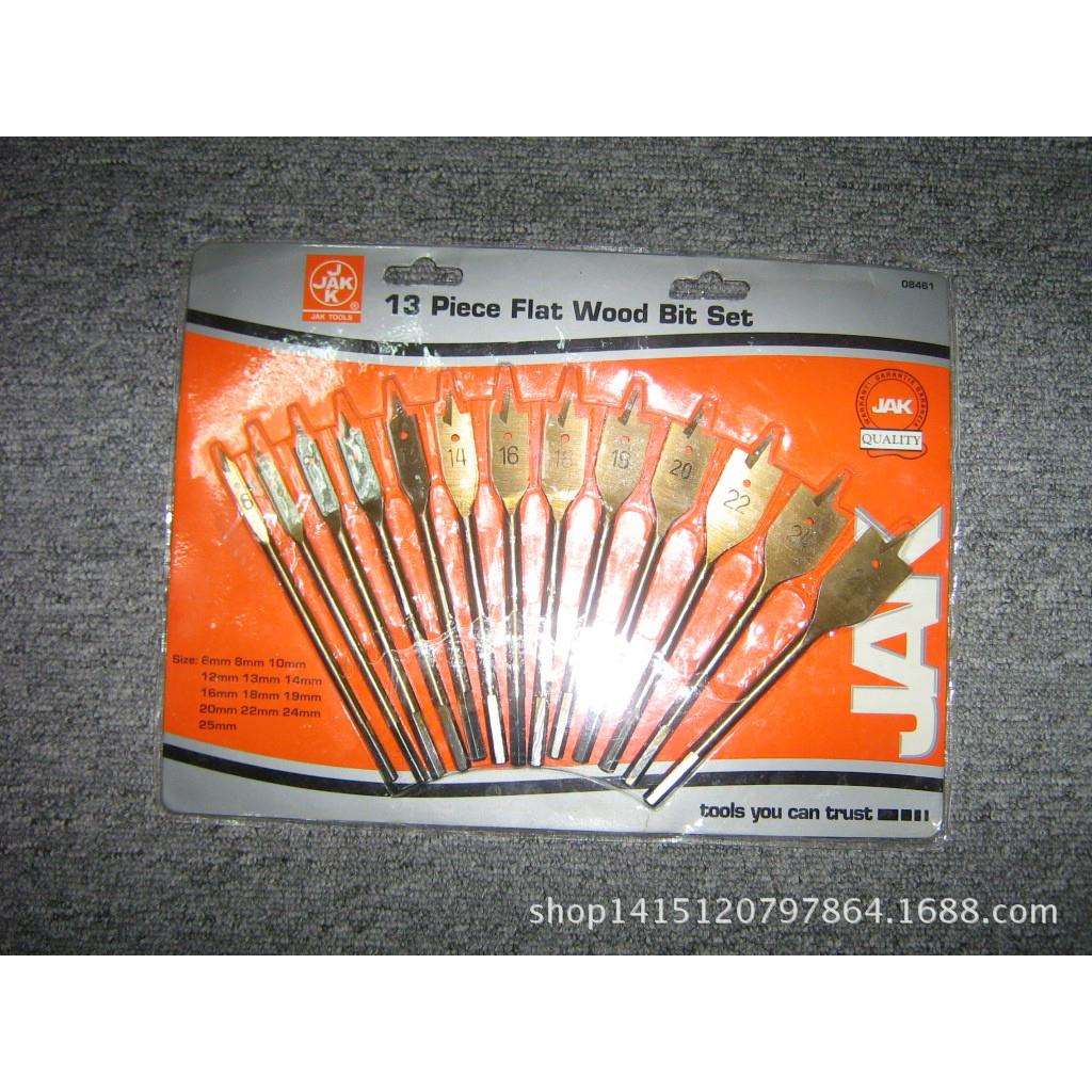 13件套镀钛木工扁钻/13PC木工扁钻/13支套木工钻头