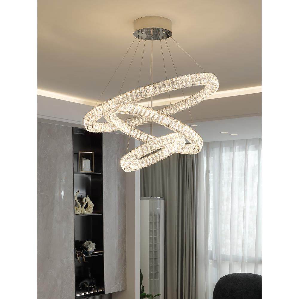 客厅灯2025新款法式吊灯水晶灯loft楼梯吊灯创意个性艺术餐厅灯具