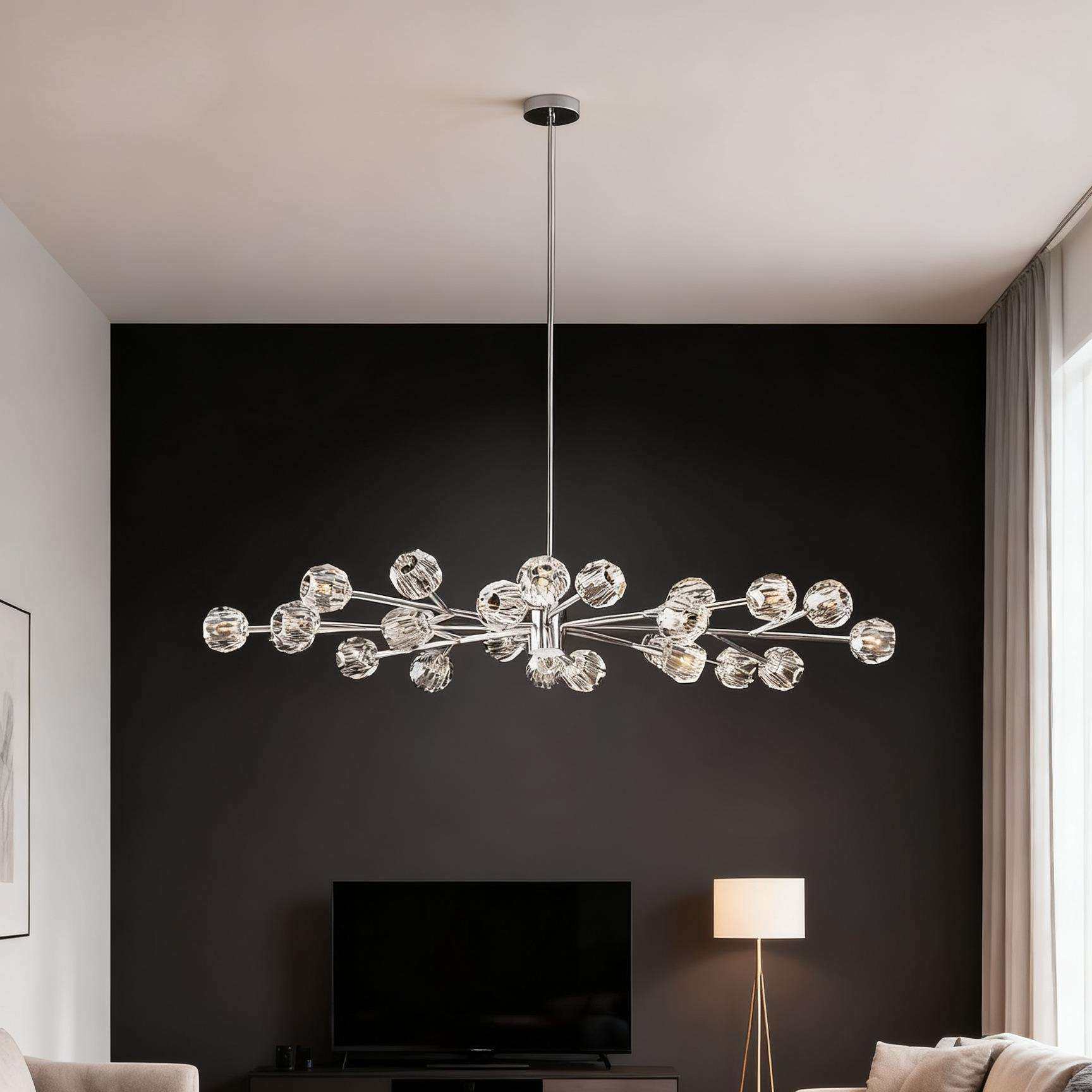 美式客厅水晶吊灯卧室餐厅灯现代简约家用全铜创意个性设计师VC灯