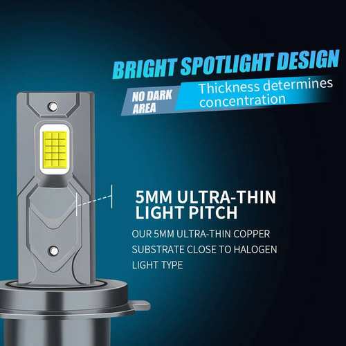 跨境新款汽车LED前大灯超亮聚光汽车灯泡ledH7H49005H11 厂家直销