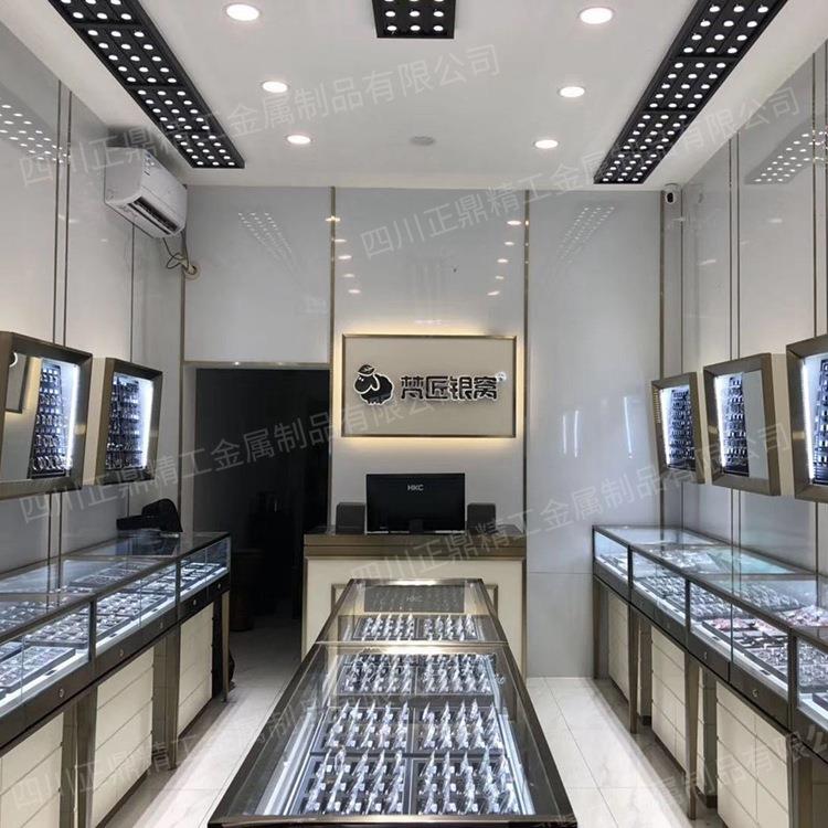 首饰品展柜钻石项链手表展示柜商场门店珠宝陈列柜银饰玻璃柜台厂