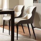 意式 极简餐椅家用轻奢高级感靠背椅现代简约休闲 凳子饭厅餐桌椅