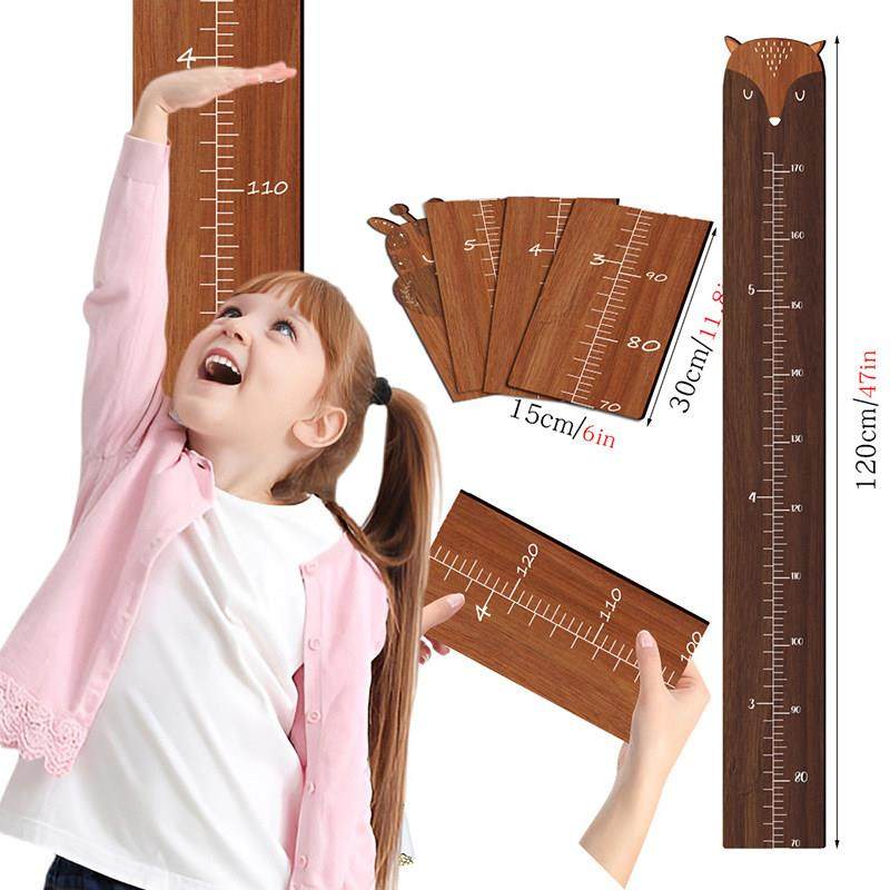 新款卡通木质身高贴儿童房量身高测量木纹尺子壁贴装饰墙贴身高尺,家居饰品,身高贴,淘宝优惠券,粉丝福利购,淘宝优惠卷