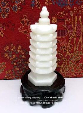 七层、九层、十三层白色大理石文昌塔石雕摆件家居卧室客厅书桌陈