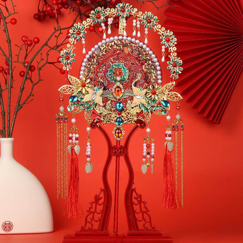 出嫁秀禾婚礼团扇结婚手工红色喜扇子双面重工新年diy材料包成品,家居饰品,工艺扇/团扇/喜扇/折扇,淘宝优惠券,粉丝福利购,淘宝优惠卷